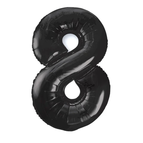 Giant Black Number 8 Balloon