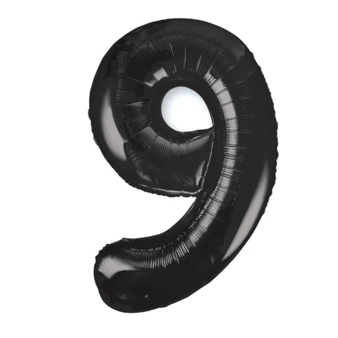 Giant Black Number 9 Balloon