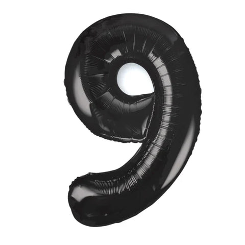 Giant Black Number 9 Balloon