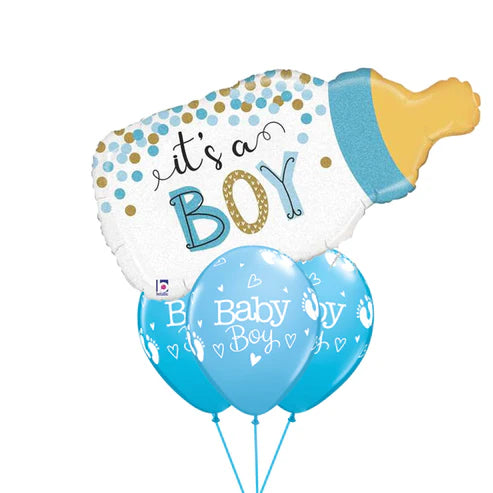 Giant Blue Baby Bottle Floor Bouquet