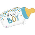 Giant Blue Baby Bottle Single Foil Balloon