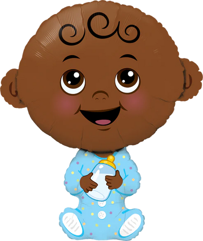 Giant Blue Baby Dark Single Foil Balloon