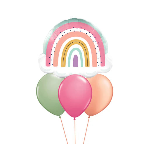Giant Boho Rainbow Balloon Floor Bouquet