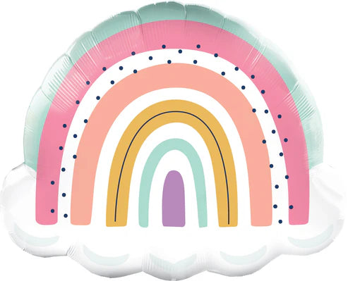Giant Boho Rainbow Single Foil Balloon