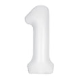 Giant Matt White Number 1 Balloon