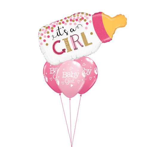 Giant Pink Baby Bottle Floor Bouquet