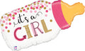 Giant Pink Baby Bottle Single Foil Balloon