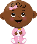 Giant Pink Baby Dark Single Foil Balloon