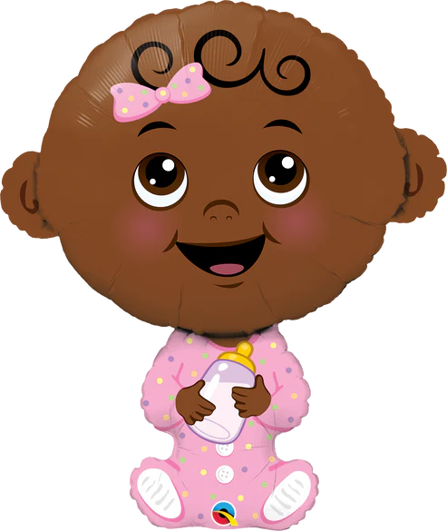 Giant Pink Baby Dark Single Foil Balloon