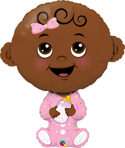 Giant Pink Baby Dark Single Foil Balloon