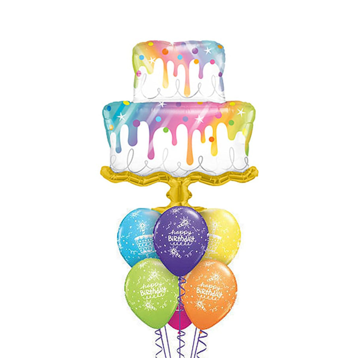 Giant Rainbow Drip Cake Balloon