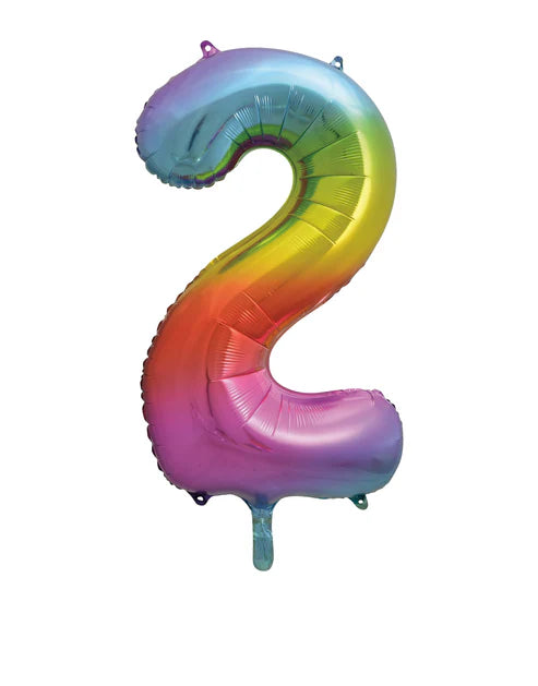 Giant Rainbow Number 2 Balloon