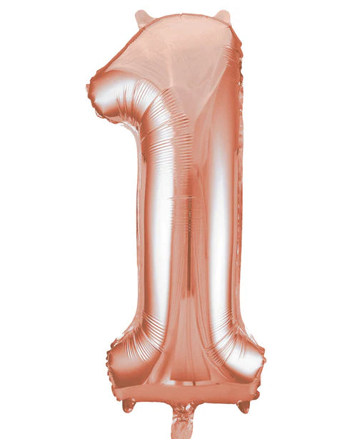 Giant Rose Gold Number 1 Balloon