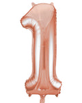 Giant Rose Gold Number 1 Balloon