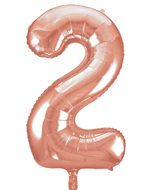 Giant Rose Gold Number 2 Balloon
