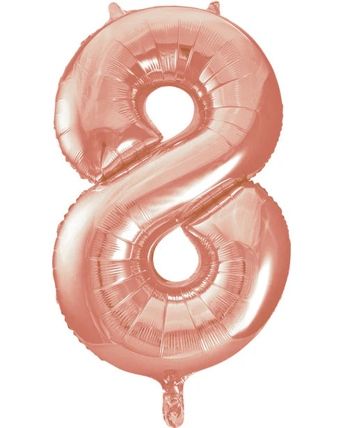 Giant Rose Gold Number 8 Balloon