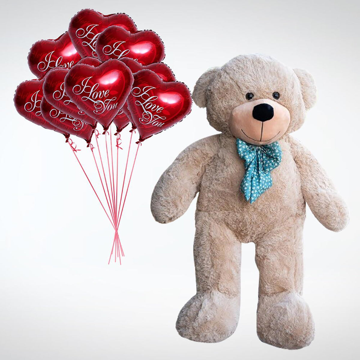 Giant Teddy bear And Balloons