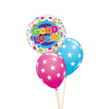Good Luck Colourful Dots Balloon Table Centerpiece