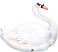 Graceful Swan Single Foil Balloon