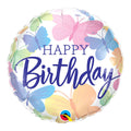Happy Birthday Butterflies Foil Balloon