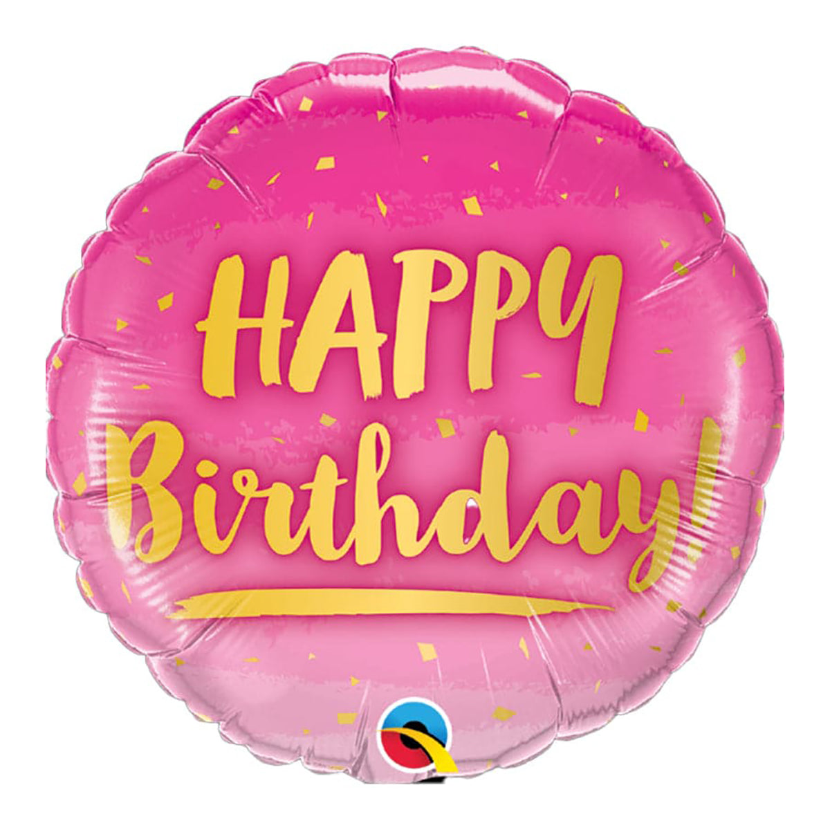 Happy Birthday Gold & Pink Foil Balloon