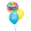 Happy Birthday Rainbow Confetti Balloon Table Centerpiece