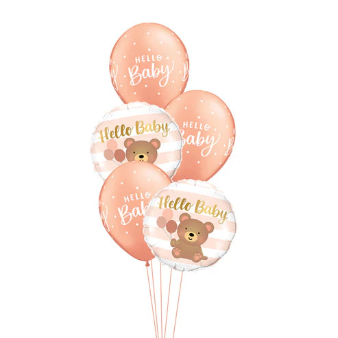 Hello Baby Bear Balloon Floor Bouquet