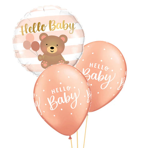 Hello Baby Bear Balloon Table Centerpiece