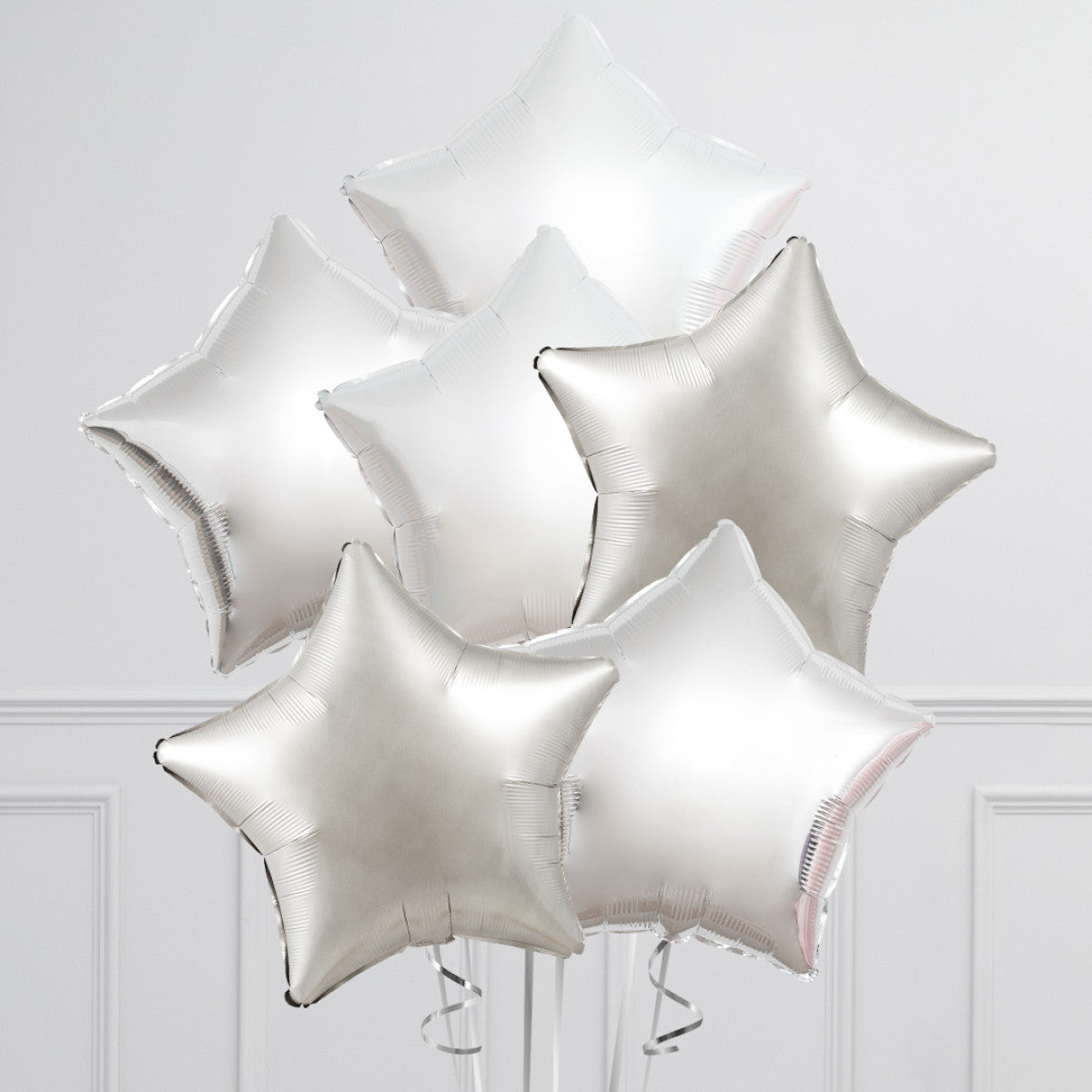 Ice Disco Stars Inflated 6 Foil Balloons