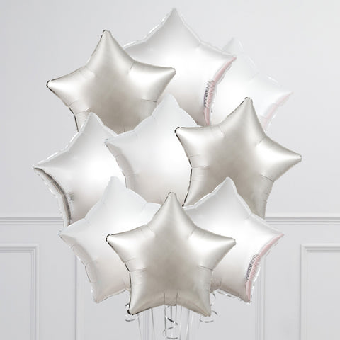 Ice Disco Stars Inflated 9 Foil Balloons