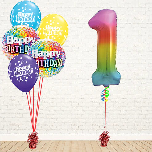 Jolly Rainbow Any Number Birthday Set