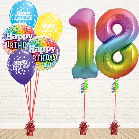 Jolly Rainbow Any TWO Number Birthday Set