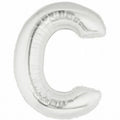 Letter C Silver Foil Balloon