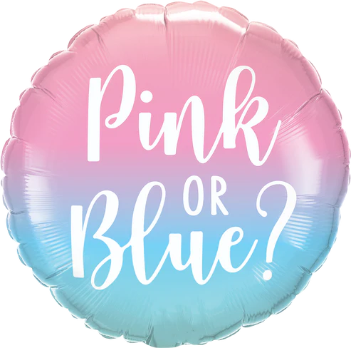 Pink Or Blue Single Foil Balloon