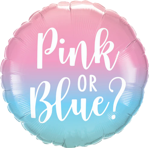 Pink Or Blue Single Foil Balloon