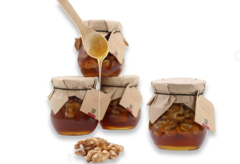Premium Walnut Honey Jar