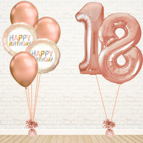 Rose Gold Any Two Number Birthday Set