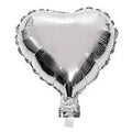 Silver Heart Shaped Foil Balloon