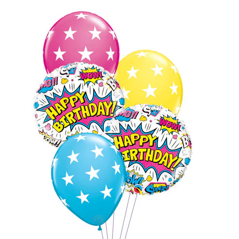 Superhero Birthday Balloon Floor Bouquet