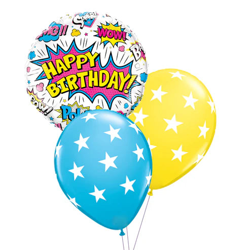 Superhero Birthday Balloon Table Centerpiece