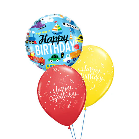 Transport Birthday Balloon Collection Table Centerpiece
