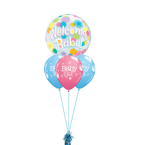 Welcome Baby Bubble Balloon Floor Bouquet
