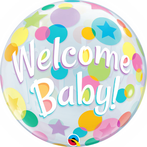 Welcome Baby Bubble Single Foil Balloon