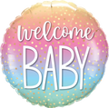 Welcome Baby Ombre Single Foil Balloon