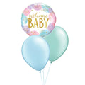 Welcome Baby Watercolour Balloon Blue Table Centerpiece