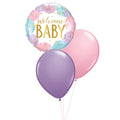 Welcome Baby Watercolour Balloon Pink Table Centerpiece
