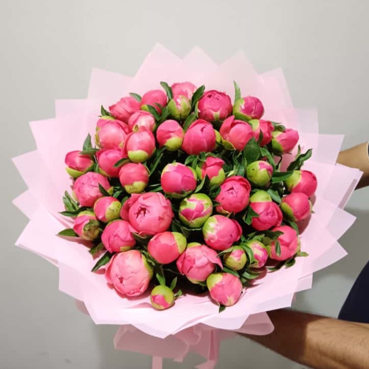 Coral Charm Peony Bouquet