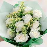 10 Cream Rose bouquet