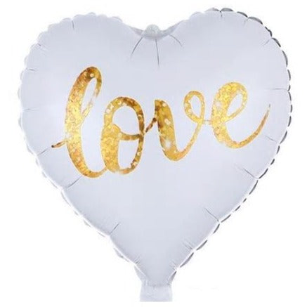 Love - White Heart Foil Balloon (5833403662500)