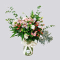 Cymbedium N Pink Spray Roses in Vase